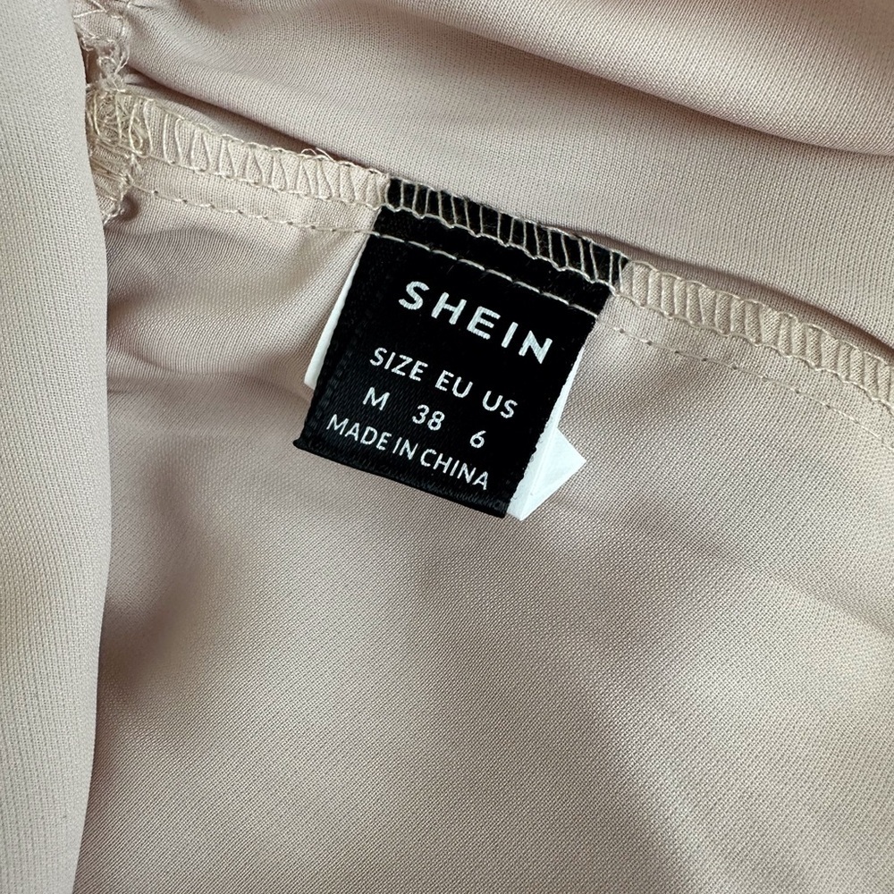SHEIN Light Beige Long Sleeve Dress - Picture 6 of 11